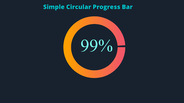 Create Circular Progress Bar Using HTML,CSS and JavaScript