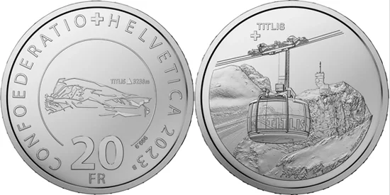 Switzerland 20 francs 2023 - Aerial Cableway Titlis