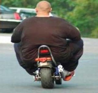 Very Fat Man on Bike - Funny Pictures, Funny Photos, Babies, Animals