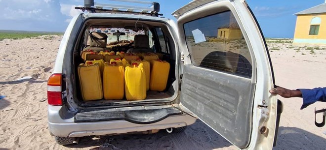 Somali government intercepts shipment of fuel and explosives to al-Shabaab in Mudug region.