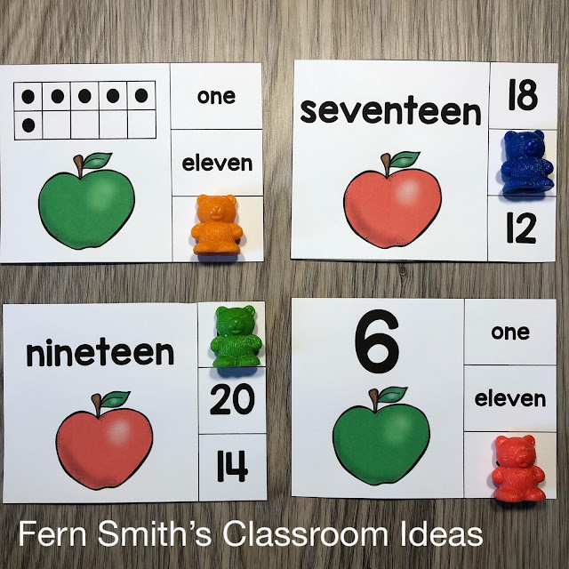 Click Here to Download These Easy Prep Apple Themed Number Clip Card Math Centers with FOUR Ways to Differentiate Using Numbers, Number Words & Ten Frames for Your Class Today!