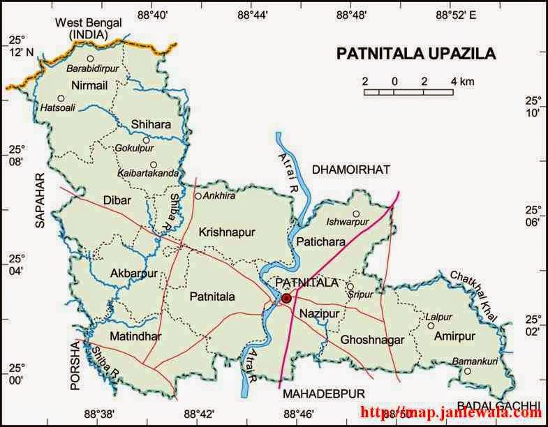 patnitala upazila map of bangladesh