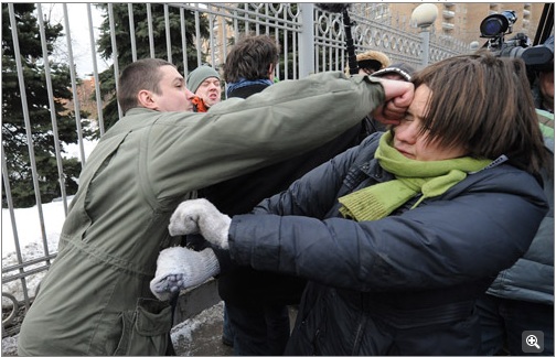  of the group Pussy Riot March 14 the building of the Moscow City Court