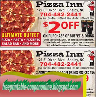 Free Printable Pizza Inn Coupons