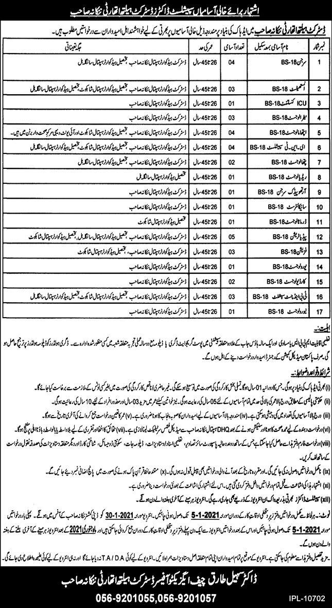 JOBS IN HEALTH DEAPARTMENT 2021 || Punjab Gvt 2021