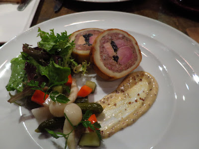 Bar-Roque Grill, quail terrine en croute