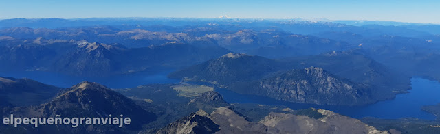 cumbre, volcan, lanin, vistas, ascenso