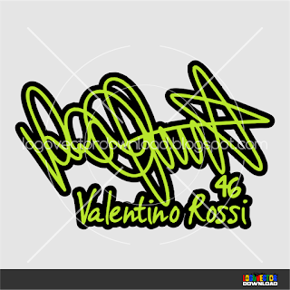 Tandatangan Valentino Rossi Logo vector cdr