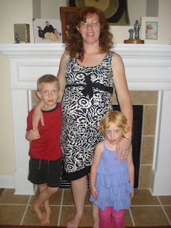 38 weeks, me and the kiddos