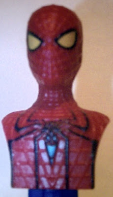 Front close-up of Amazing Spider-Man PEZ head