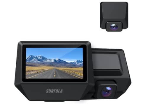 Surfola SD710 Dual Dash Cam Front and Rear  2.5K Camera for Cars