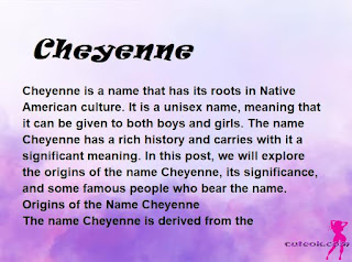 meaning of the name "Cheyenne"