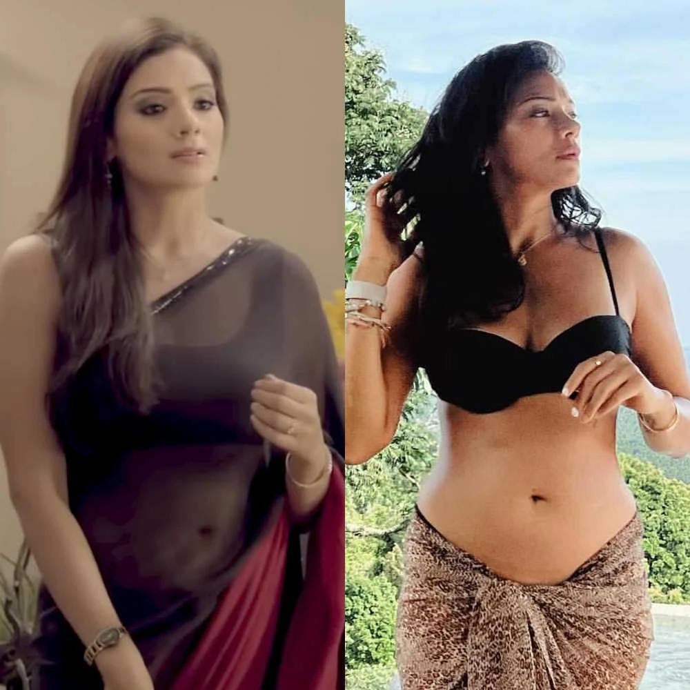 Megha Gupta saree vs bikini hot indian actress