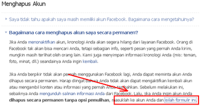 Cara Menutup Akun Facebook