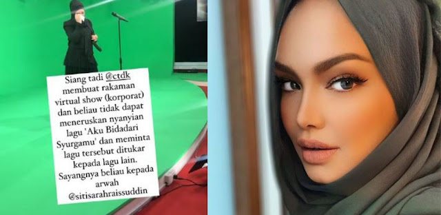 Sedih pemergian Siti Sarah, Tokti sebak, hanya mampu nyanyikan dua baris ‘Aku Bidadari Syurgamu’