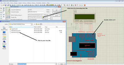 Browsing hex  file for proteus simulation