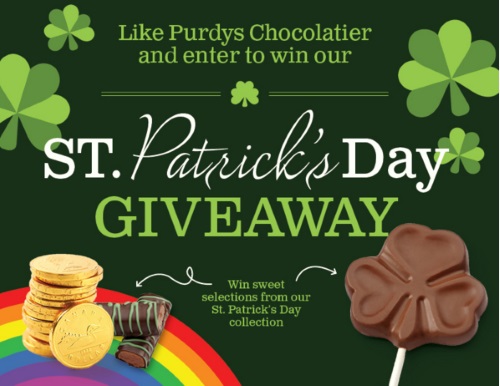 Purdy's Chocolatier St.Patrick's Day Giveaway