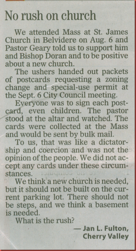 RR Star Letter to editor 8-28-2011