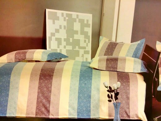 Sprei Cantik Minimalis Motif Salur Bunga