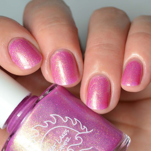 pink shimmer nail polish