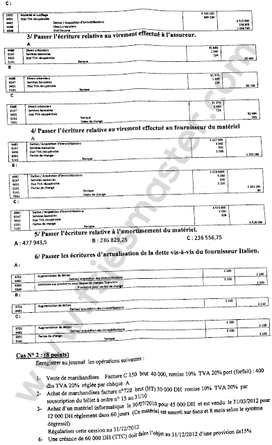 Exemple Concours Master Audit Contrôle de Gestion et Système d'Information (ACGSI) 2015-2016 - Fsjes Ain Chock