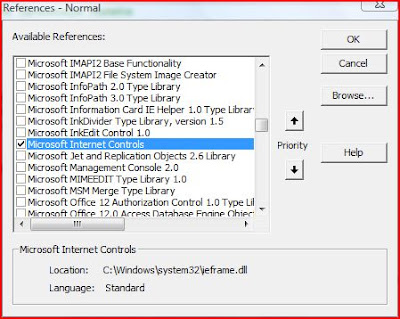 Microsoft Internet Controls - VBA Reference 