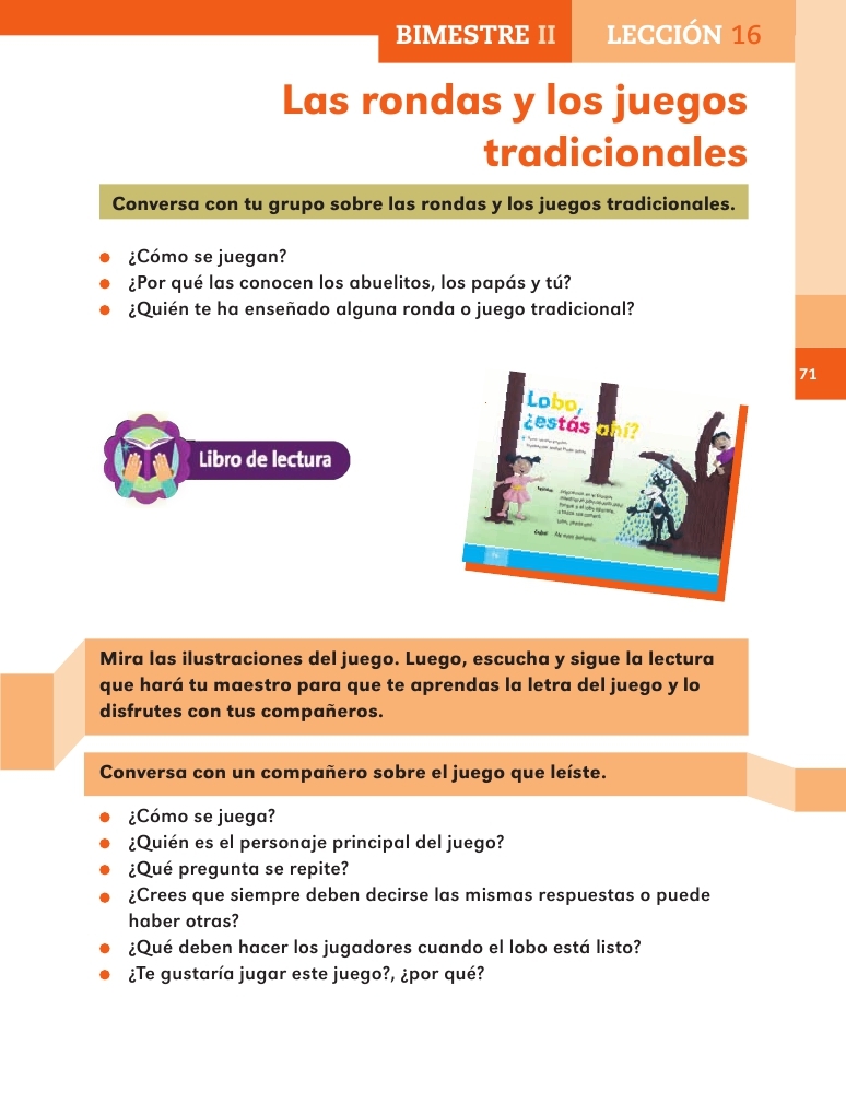 Las rondas y los juegos tradicionales - Bimestre II - Lección 16 ~ Apoyo Primaria