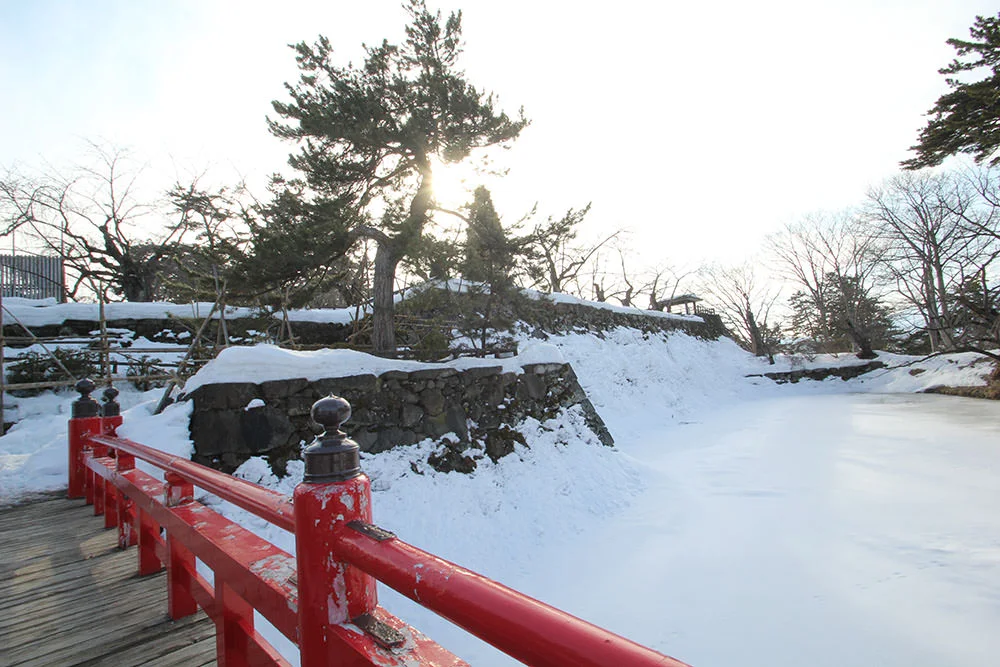 The stone wall of Hirosaki Castle