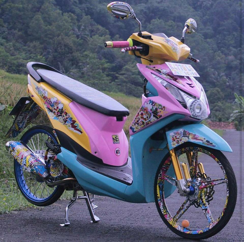 100 Poto Motor Drag Beat Variasi Stiker Motor Honda Beat