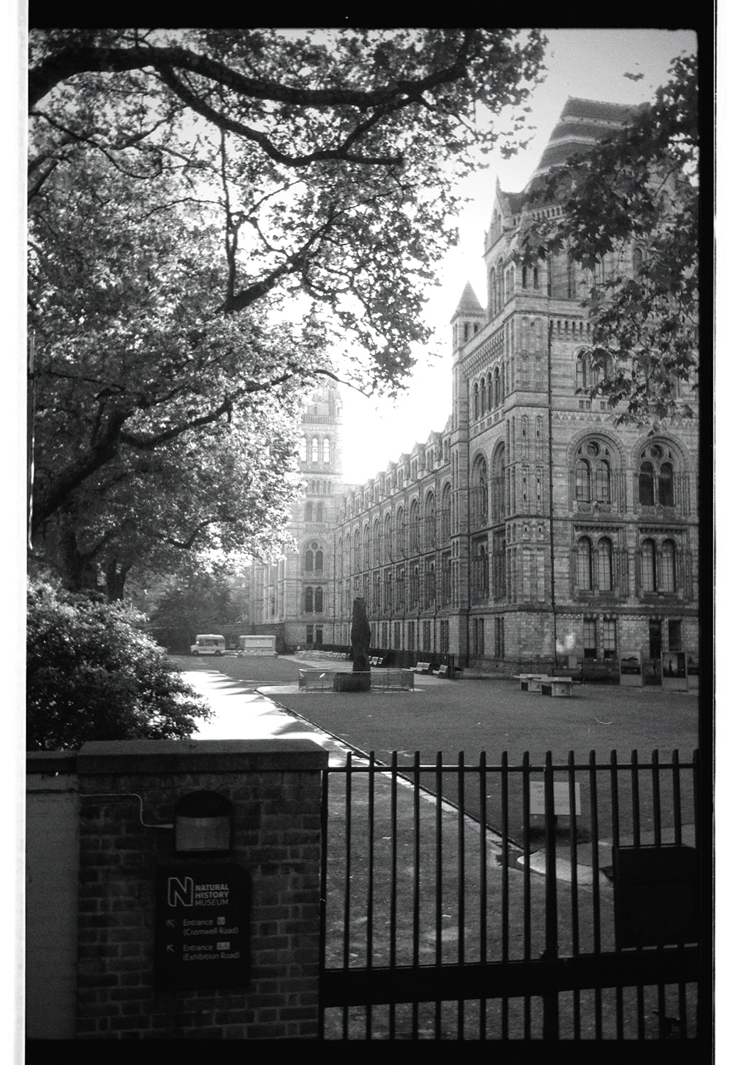 National History Museum on a Sunny Day in London #1 - black and white