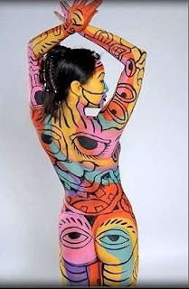 Picasso-Style Body Painting