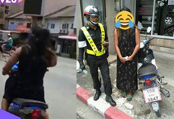 Tunggu Lampu Merah, Tingkah Wanita Naik Motor Ini Gak Karuan, Dia Dapatkan Karma