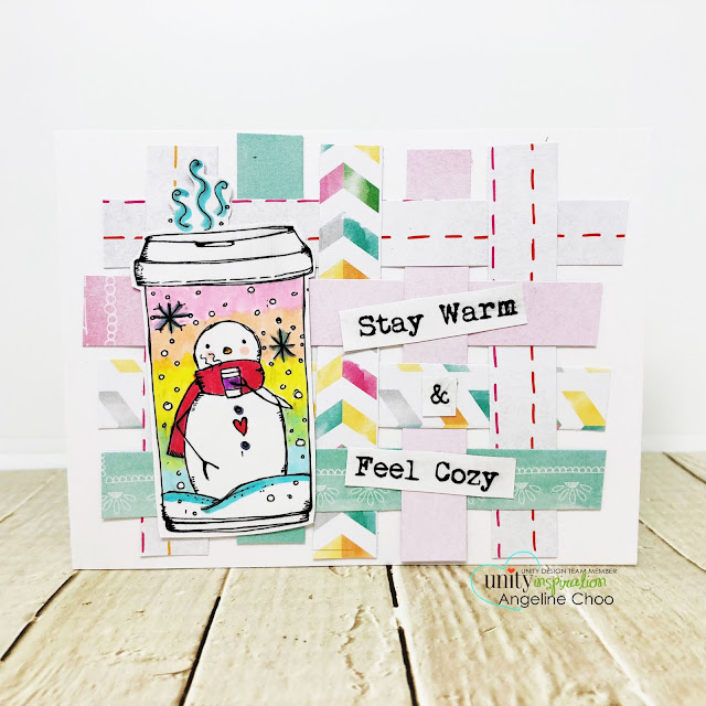 ScrappyScrappy: Unity Stamp - Snowman to go #scrappyscrappy #unitystampco #lisaglanz #youtube #quicktipvideo #cardmaking #papercraft #stamp #stamping #copicmarkers #christmascard #holidaycard #winter#winterwonderland #snowman #snowmantogo #snowmancoffee #paperweave #paperweaving