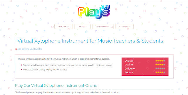 Plays.org Virtual Xylophone Instrument for Music Teachers & Students