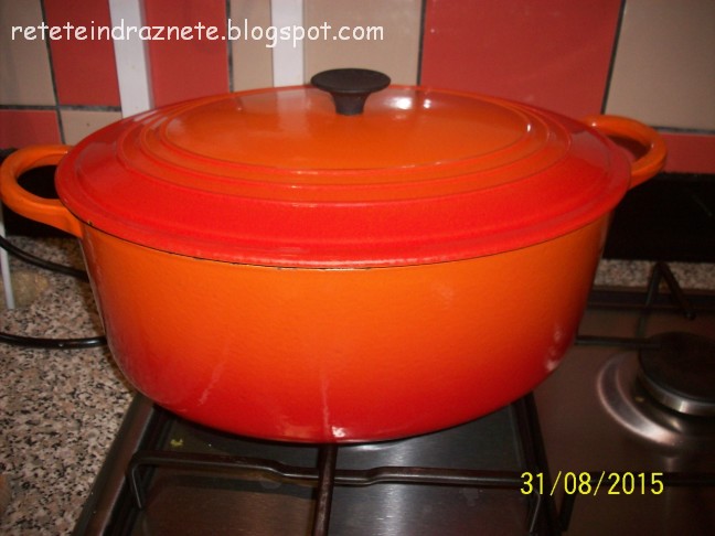 Orange iron pot