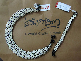 unique jewellery finds - ostrich egg shell beads necklace , african beads