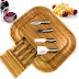 Women's Day Stylish Large Charcuterie Board and Knife Set in Bamboo Housewarming Gifts for Women