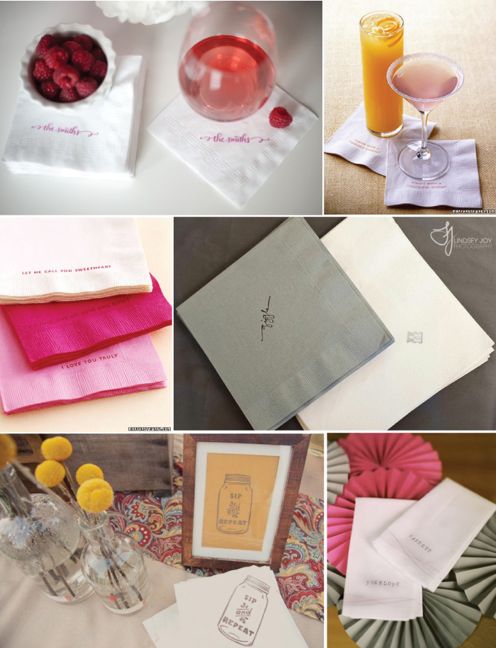 i love these diy options inexpensive napkins can easily be hand stamped 