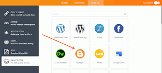In the Platforms Tab Click on Blogger Option