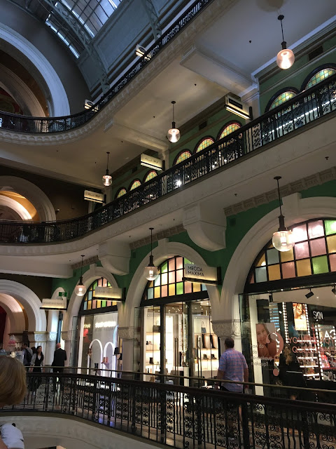 Stained glass windows in the QVB Sydney