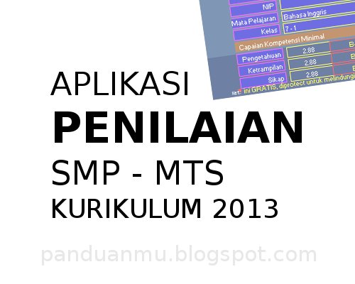 program aplikasi penilaian kurikulum 2013 SMP MTS