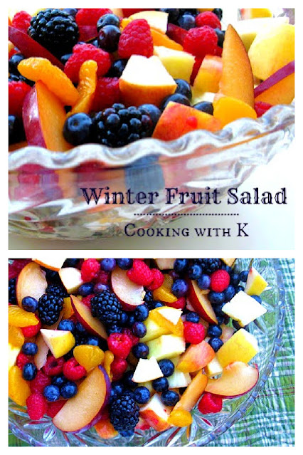 Winter Fruit Salad, is made with seasonal fresh fruit, and the dressing adds the perfect touch of freshness. This salad is as delicious as it is gorgeous.