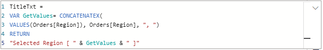 DAX measure for Dynamic Title
