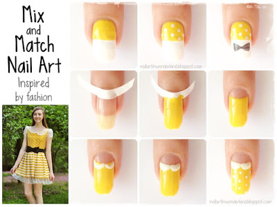 Twinsie Tuesday: Mix and Match | Polkadot Nail Art inspired by fashion