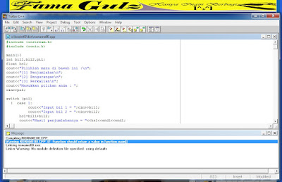 Contoh Program Kalkulator Sederhana C++  Fama Gulz
