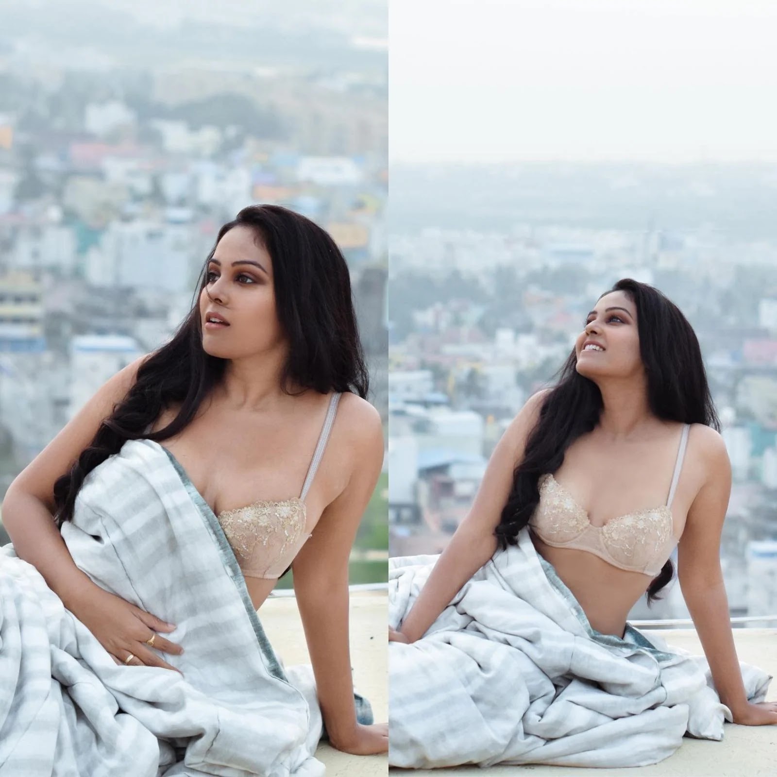 Actress Chandini Latest Hot Glamour Photoshoot Pics நடிகை சாந்தினியின் மொட்டை மாடி கவர்ச்சி போட்டோஷூட்