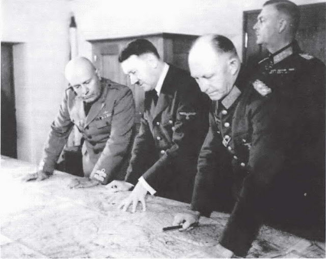 Hitler, Mussolini, Jodl, and Keitel, 25 August 1941 worldwartwo.filminspector.com