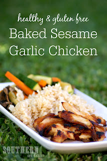 Healthy Baked Sesame Garlic Chicken Recipe