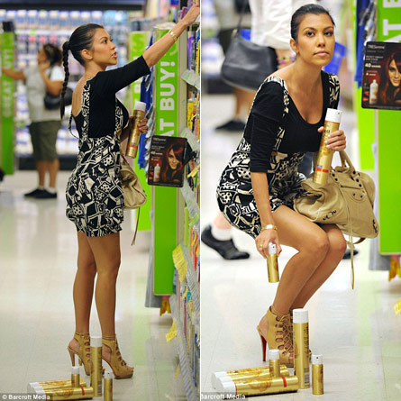 Kourtney Kardashian shops at Walgreens