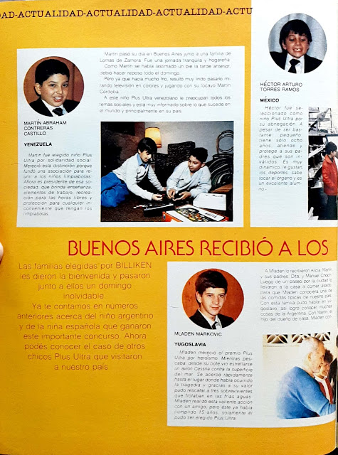 Operacion Plus Ultra Internacional, Revista Billiken, Decada de los 80, Argentina